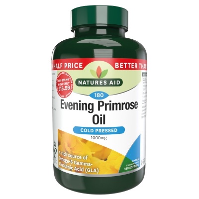 Natures Aid Evening Primrose Oil 1000mg 180 Softgels (Better Than Half Price)